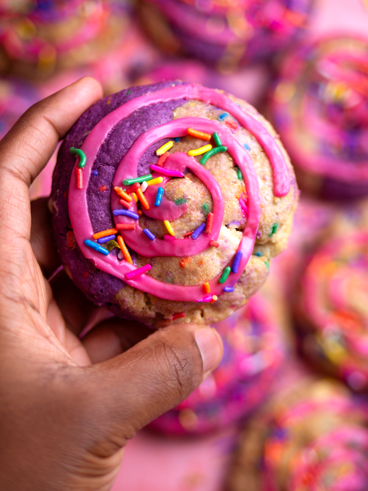 Ube Birthday Cake Cookies